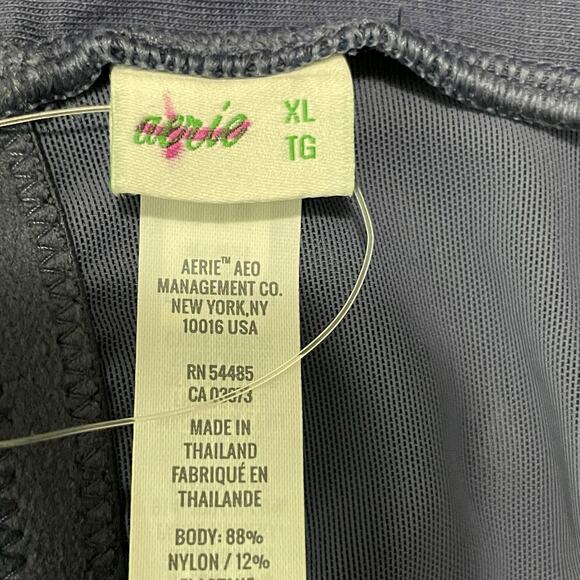 Aerie Womens Bra Size XL Blue Floral Lace Halter Neck Padded Bralette Wireless - Picture 5 of 5